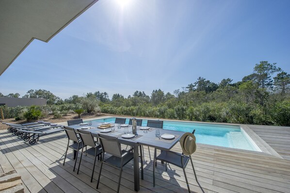 A heated pool