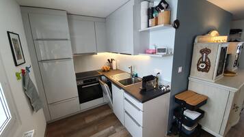 Fridge, oven, stovetop, dishwasher