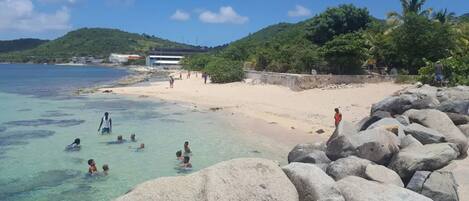 Tæt på stranden, badehåndklæder