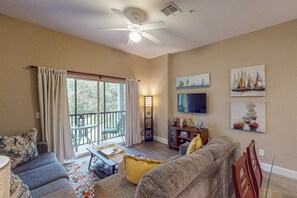 TV, DVD player, foosball, table tennis