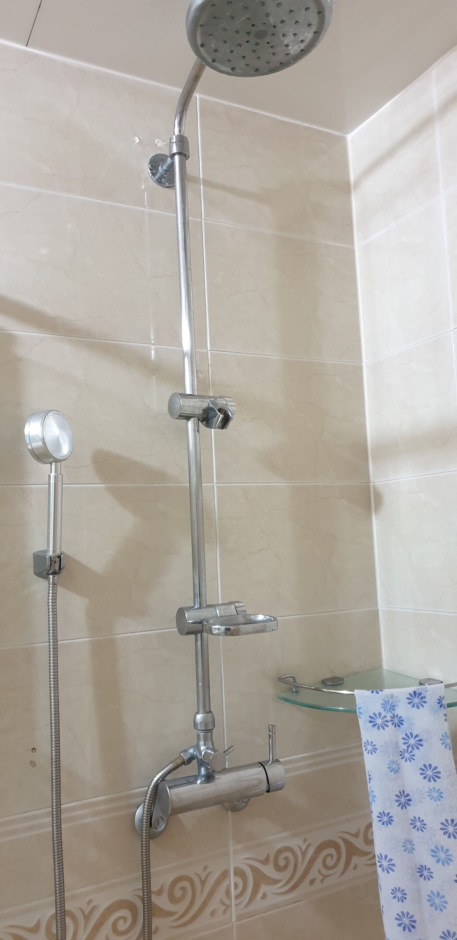 basic double room, ocean view | bathroom shower