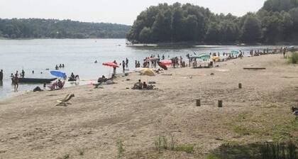 Danube fairy, house with stunning view on the river and mountain Fruska Gora