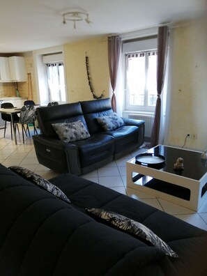 TV, DVD player, books