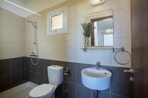 Bathtub, hair dryer, towels