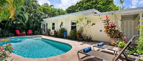 A heated pool