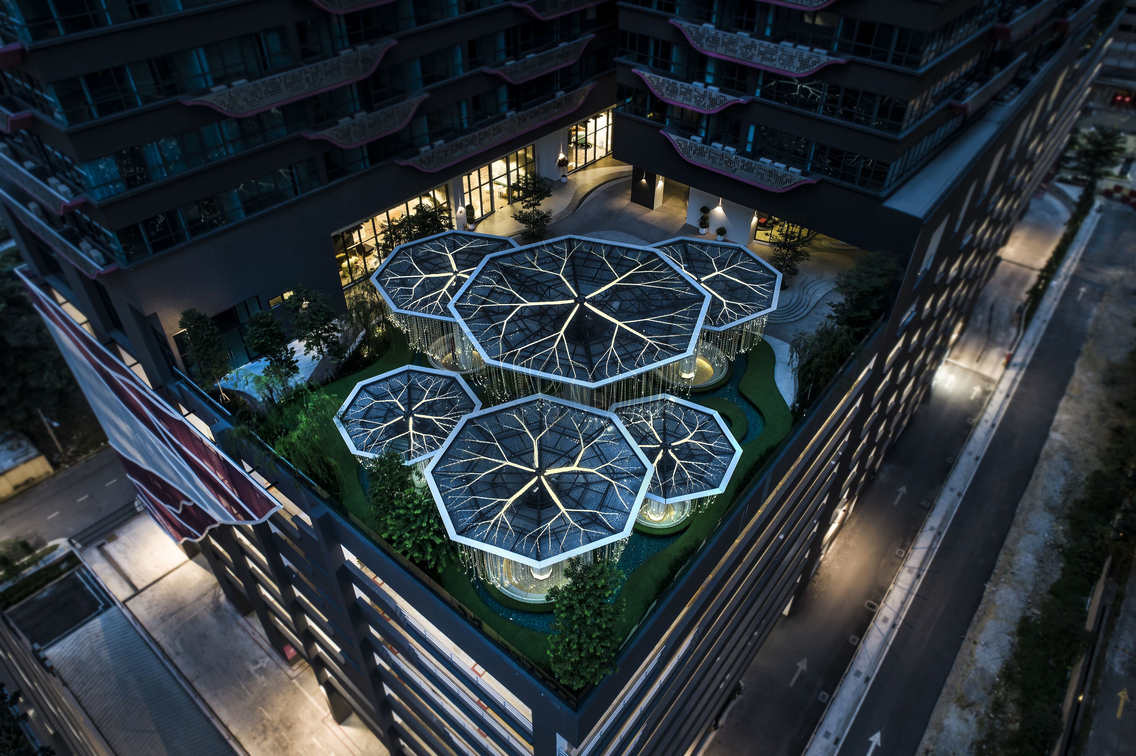 Front of property – evening/night