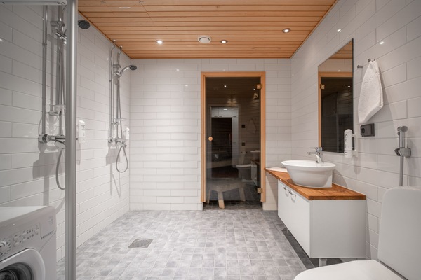 RukaVillage 77, Sauna | Baño | Secador de pelo, bidé, suelo radiante y toallas