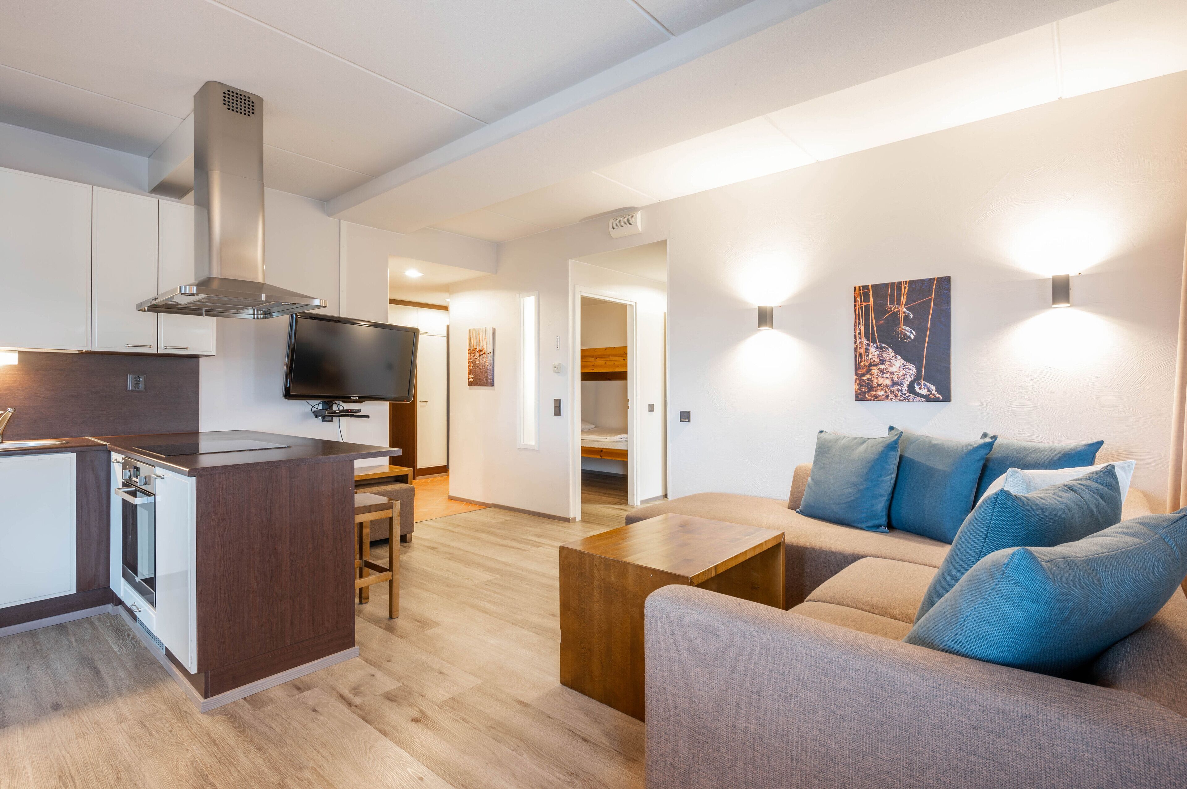 RukaVillage 88, Sauna | Living area | 32-inch flat-screen TV with satellite channels, TV