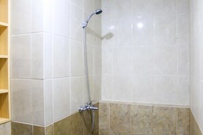Room | Bathroom | Shower, towels - New Furnished 2BR Apartment at Silkwood Residence (Tangerang)