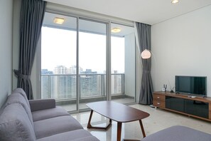 2 bedrooms, free WiFi, bed sheets - Relaxing 2BR at The Empyreal Condominium Epicentrum Apartment By Travelio (Jakarta)