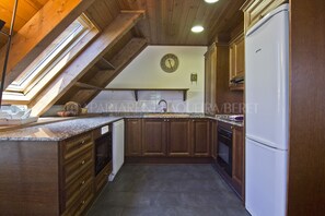 Fridge, microwave, dishwasher, coffee/tea maker