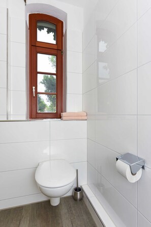 SĂšche-cheveux, serviettes fournies, savon, papier toilette