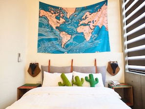 Individually furnished, blackout curtains, free WiFi, bed sheets