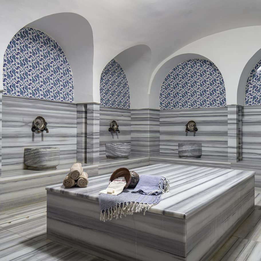 Couples treatment rooms, Turkish bath, body treatments, body wraps