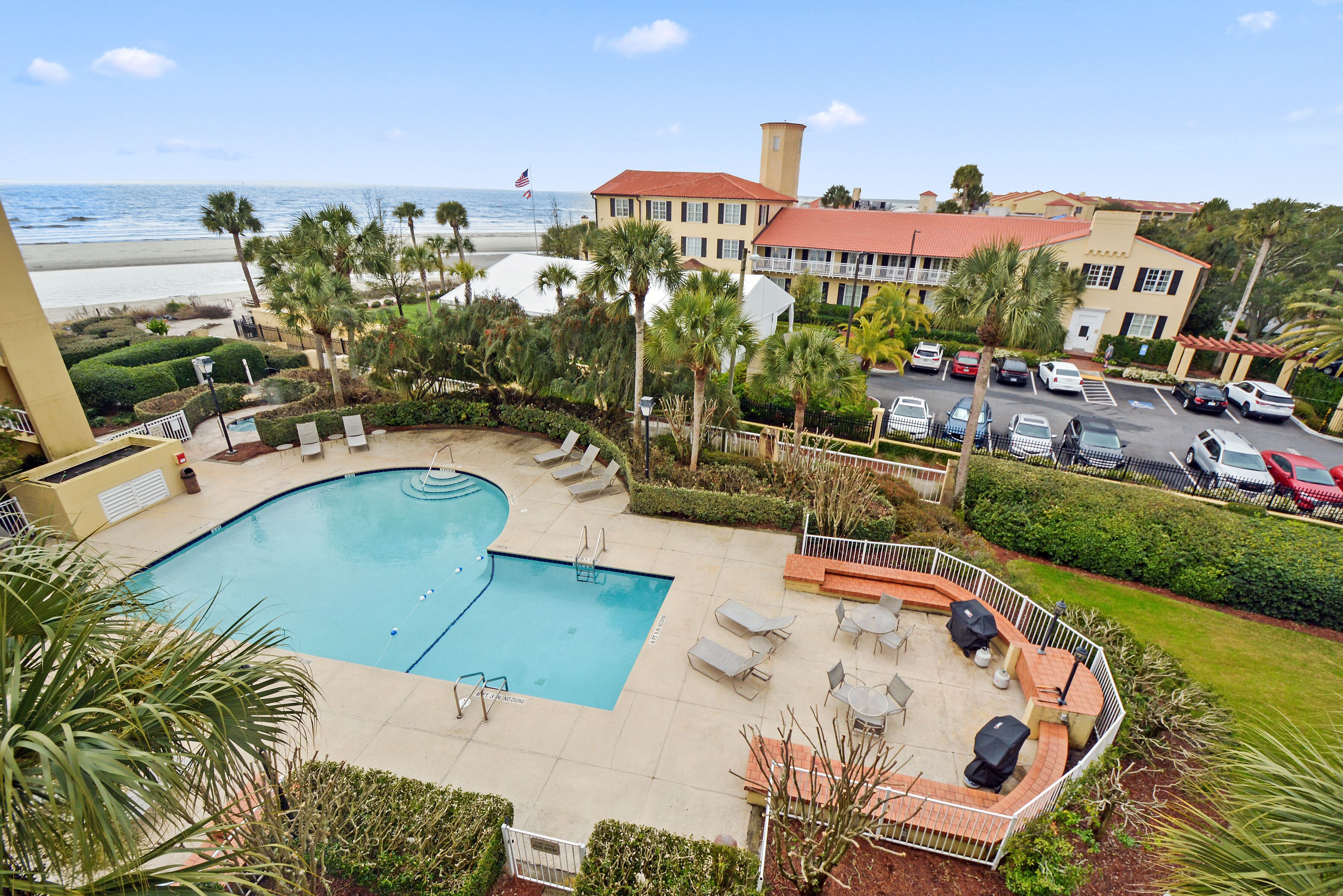 A heated pool