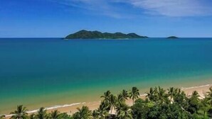 A beach with palm trees and a clear view of the ocean. - Stay at ‘Banfield 3' (Wongaling Beach)