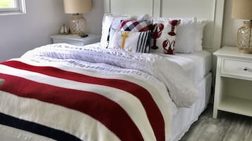 2 bedrooms, in-room safe, iron/ironing board, travel crib