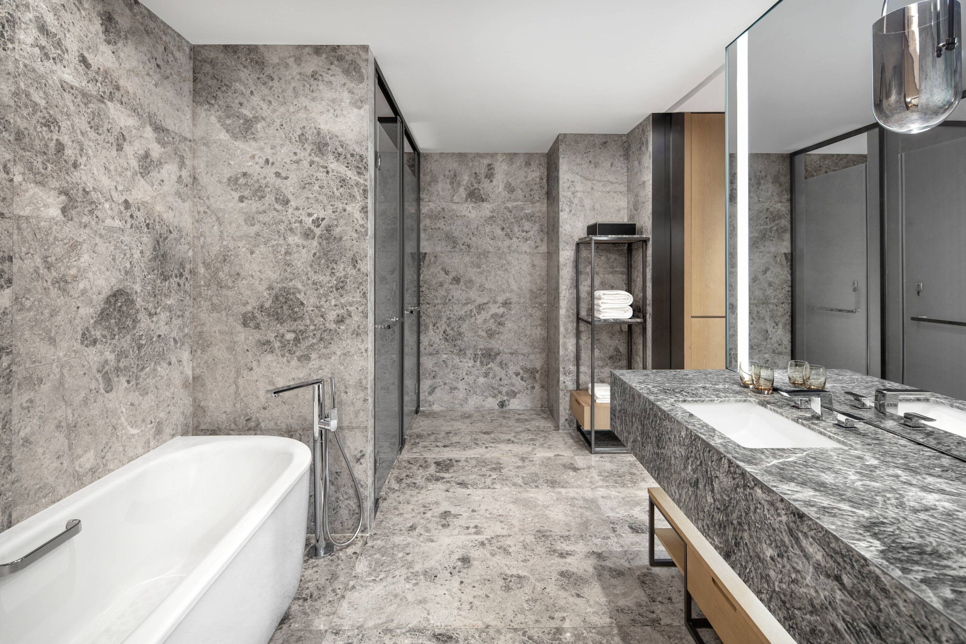 executive room, 1 king bed | bathroom | separate bathtub and shower, rainfall showerhead, designer toiletries