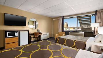 Room, 2 Queen Beds, Non Smoking, Balcony | Desk, laptop workspace, free cots/infant beds, rollaway beds