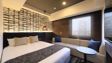Premium bedding, down comforters, desk, iron/ironing board