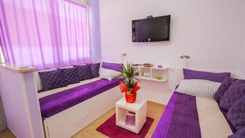 Leilighet – classic, 1 soverom | Oppholdsrom | Flatskjerm-TV og DVD-spiller