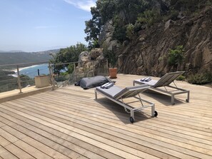 Terrace/patio - Villa with sea view and heated pool in Coti-Chiavari (Coti-Chiavari)