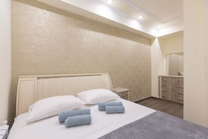 Panoramic Apartment, Balcony, City View | 1 bedroom, desk, soundproofing, iron/ironing board