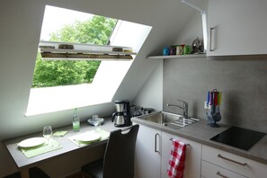 KĂŒhlschrank, Mikrowelle, Herdplatte, GeschirrspĂŒler