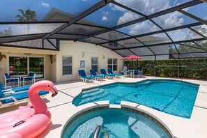 Outdoor pool, a heated pool - Luxury villa with lake and conservation view  (Kissimmee)