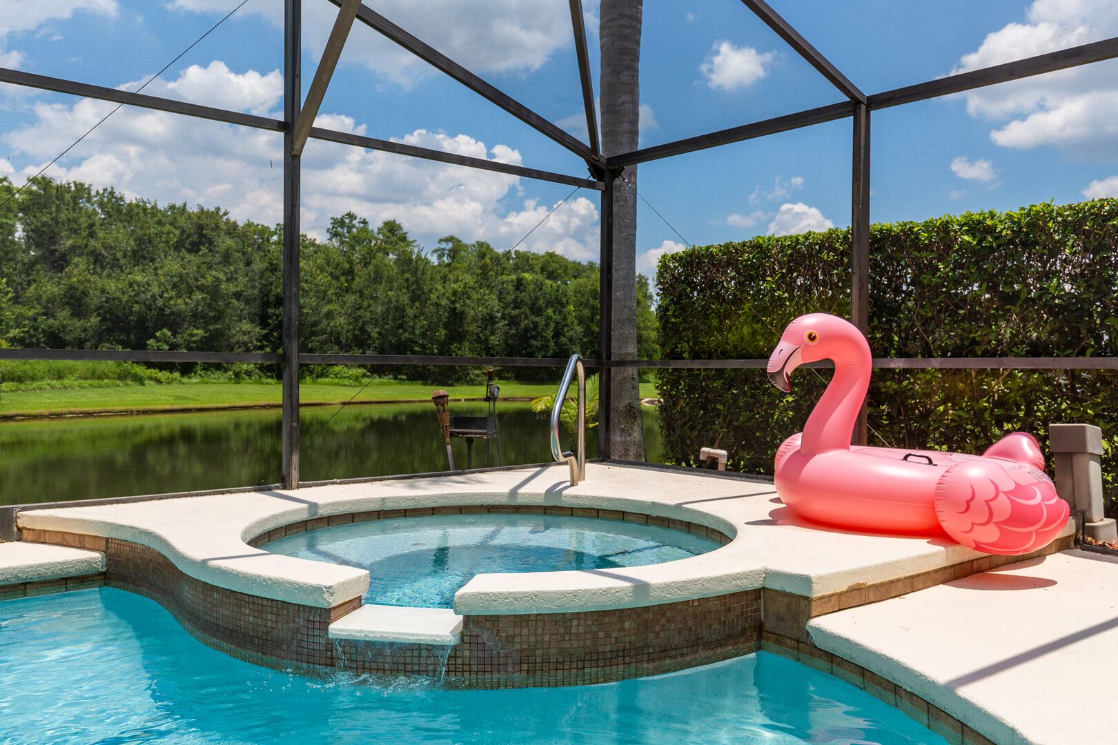 Outdoor pool, a heated pool