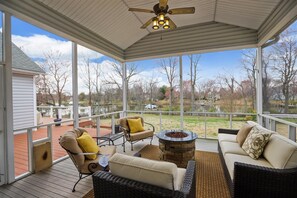 Terrace/patio - Kent Island Waterfront | Game Room | Private Dock | Pet Friendly (Grasonville)