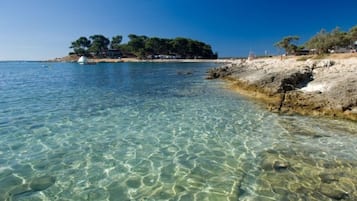 Plage à proximité, chaises longues