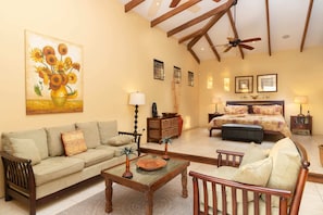 TV, DVD player, offices - Oceanview Villa with Wrap-Around Terrace, Private Pool, Hot Tub, and Guesthouse (Playa Flamingo)