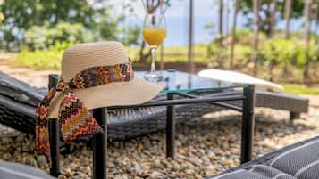 Deluxe Apartment, 1 King Bed with Sofa bed, Terrace, Sea View | Terrace/patio