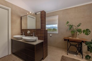 Panoramic Triple Room, 1 Bedroom, Balcony, Sea View | Bathroom - Terra Magica Deluxe Apartment OR Room with Private Parking, Terrace and Sea View (Cavle)