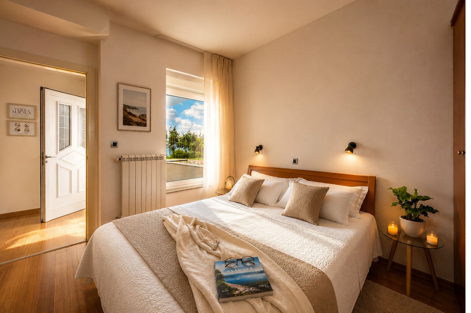 Deluxe Apartment, 1 King Bed with Sofa bed, Terrace, Sea View | Premium bedding, memory-foam beds, minibar, blackout curtains