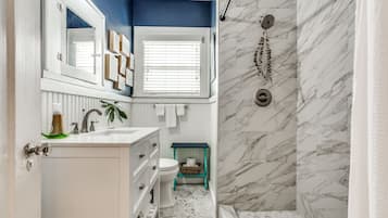 Shower, soap, shampoo