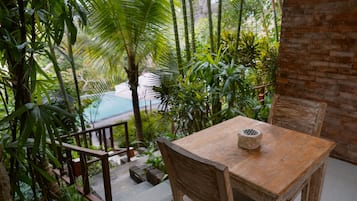Suite estudio, acceso a la alberca | Vista desde la habitación