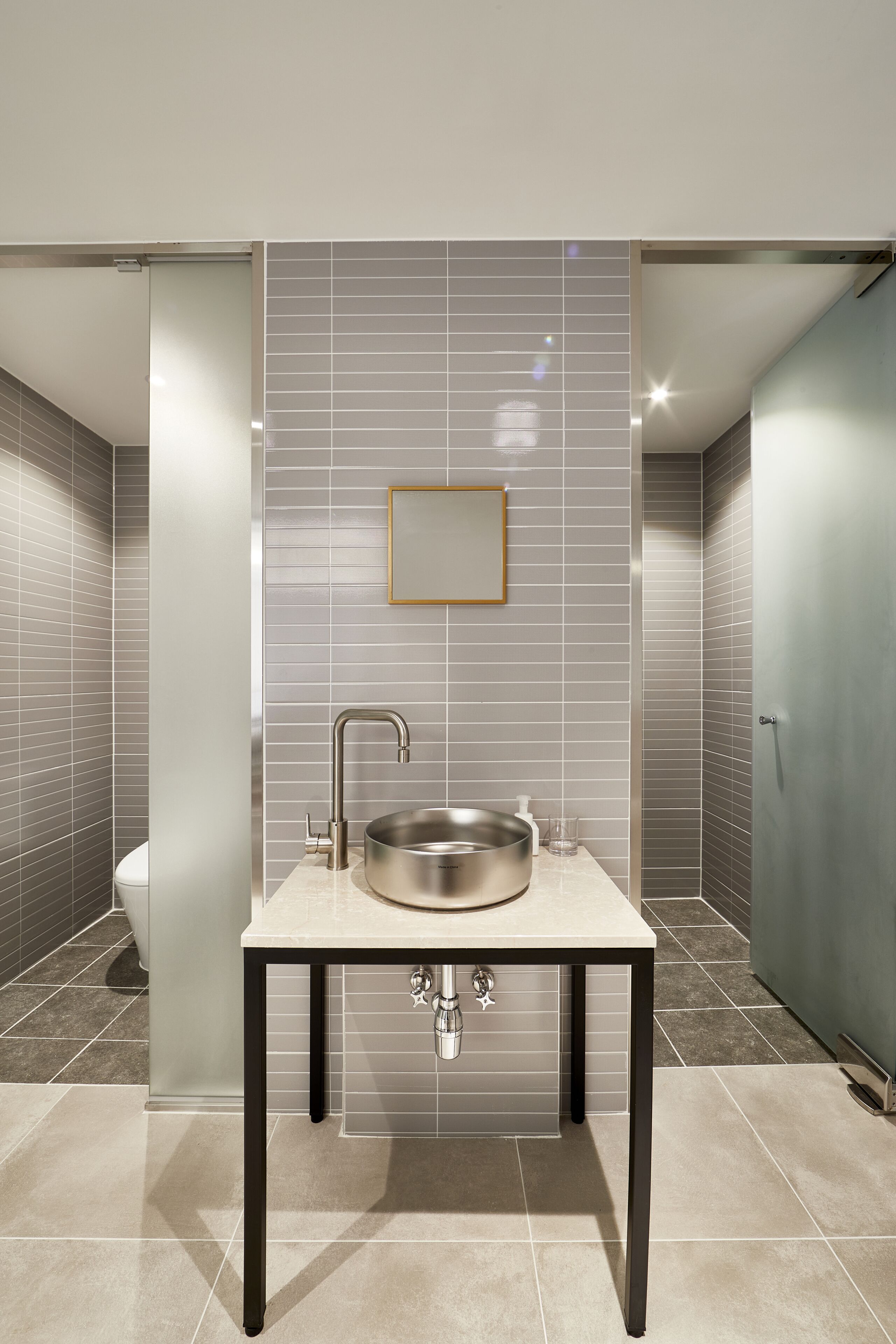 twin room (1 double bed, 1 single bed) | bathroom | designer toiletries, hair dryer, bathrobes, slippers