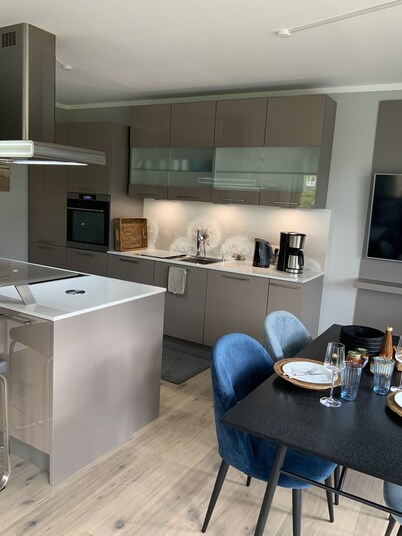 Exclusive apartment with private sauna, high-quality kitchen