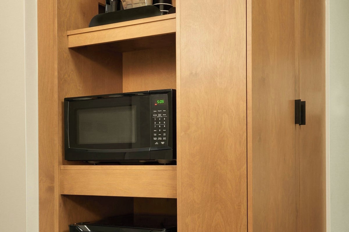 1 bedroom, desk, laptop workspace, iron/ironing board