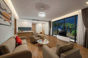 Luxury Suite, City View | Minibar, in-room safe, blackout drapes, iron/ironing board - DeLaSea Ha Long Hotel (Ha Long)