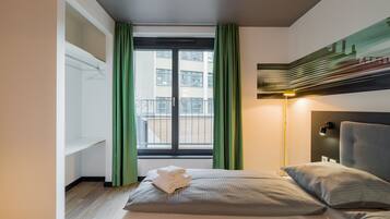1 bedroom, hypo-allergenic bedding, soundproofing, free WiFi