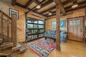 TV - The Brindle Barn | Pet Friendly, Fenced Yard & Stunning Views (Black Mountain)