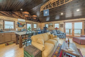 TV - The Brindle Barn | Pet Friendly, Fenced Yard & Stunning Views (Black Mountain)