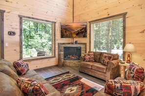 Smart TV, fireplace, video games