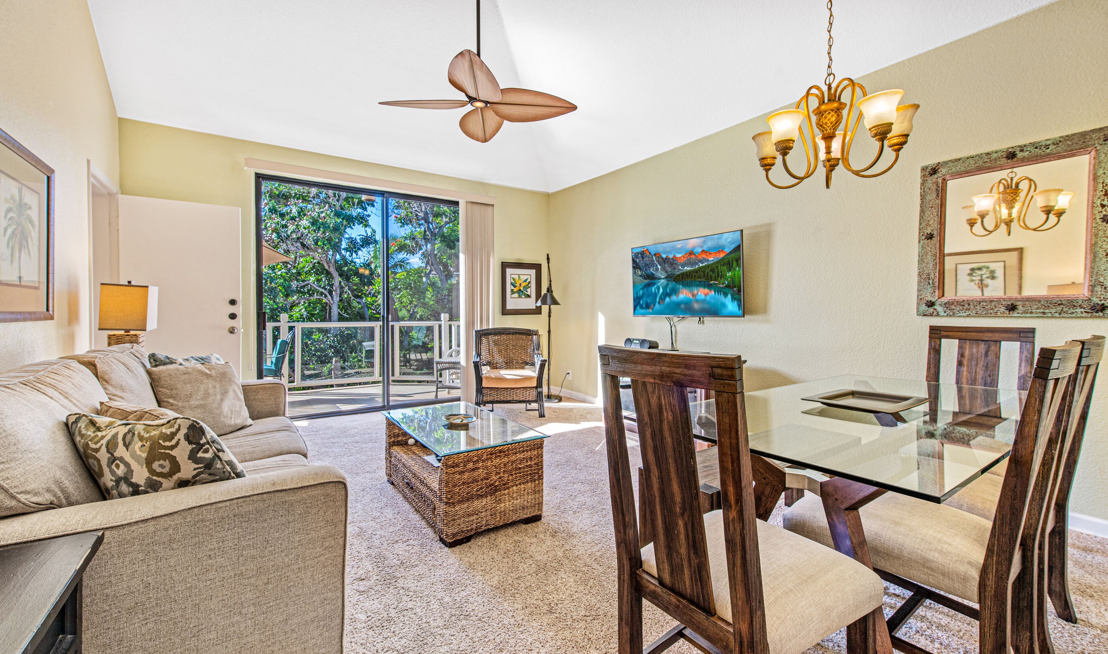 Una televisión, un reproductor de DVD