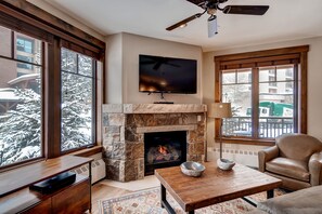 TV, fireplace, DVD player