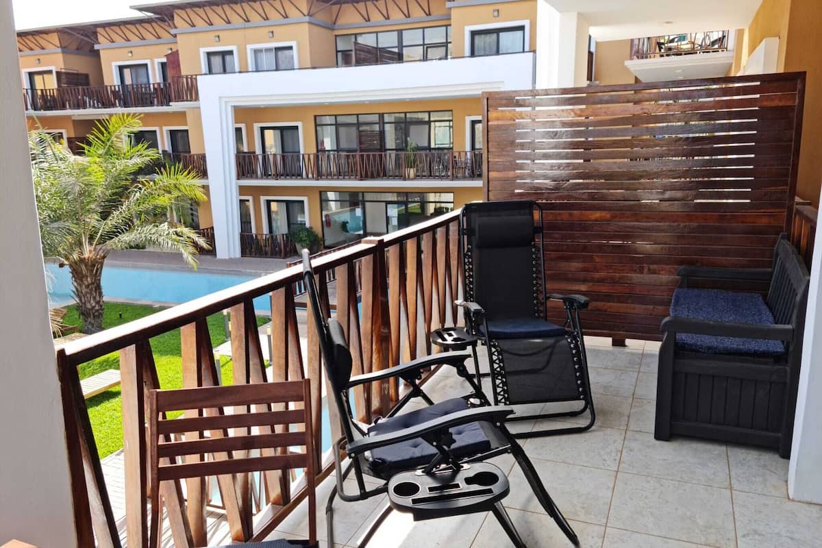 Apartamento Confort, 2 habitaciones, no fumadores, vistas a la piscina (A6) | Vistas del balcón