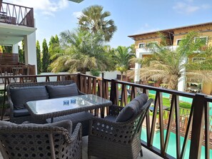 Comfort Apartment, 2 Bedrooms, Balcony, Pool View (B6) | Balcony view